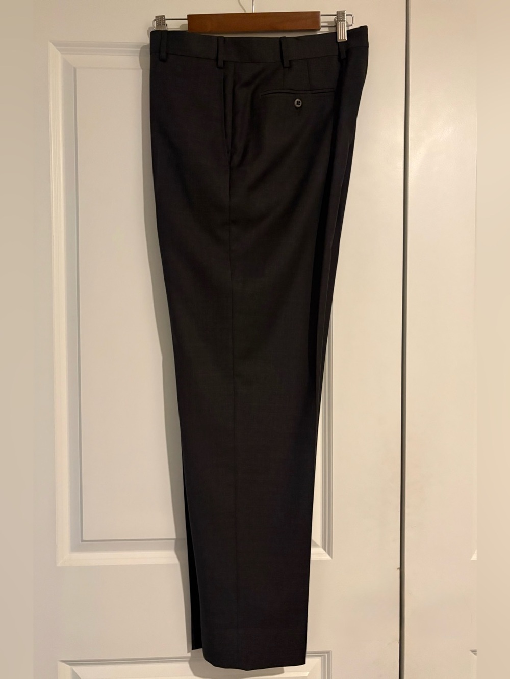 Zanella(Luxury Italian) Men's “Devon”Dark Grey Dress Pants - Slim Tailored Leg
